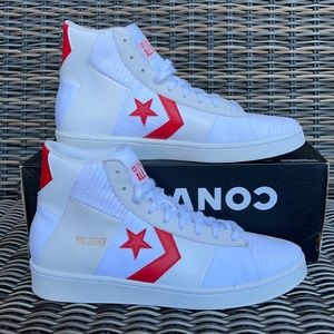 Converse Pro Leather Hi White/University Red/White MEN`S